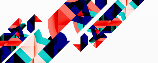 abstract geometric shapes overlap creating vector image