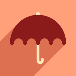 flat with shadow icon and mobile application vector image