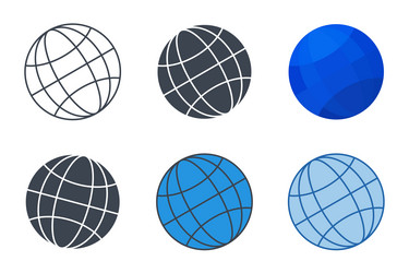 globe icon symbol template for graphic and web vector image