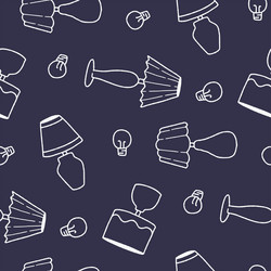 outline lamp shade light seamless pattern design vector image