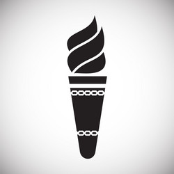 torch icon on background for graphic and web vector image
