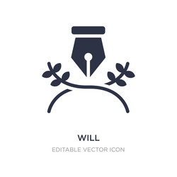 will icon on white background simple element from vector image