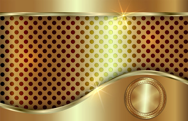 abstract golden background with curve in tabloid vector image