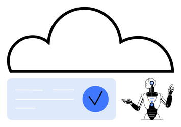 cloud technology and ai integration concept vector image