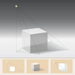 principle of constructing the shadow vector image