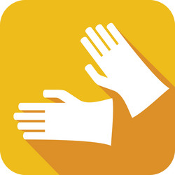 Rubber gloves icon vector