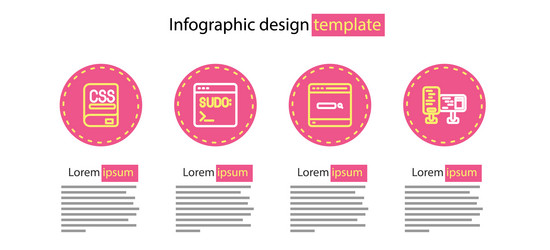 set line search engine computer monitor screen vector image