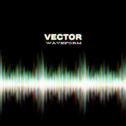 Shiny sound waveform vector