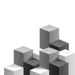 abstract texture from cubes background 3d shapes vector image