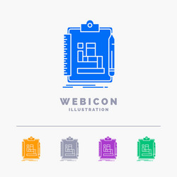 algorithm process scheme work workflow 5 color vector image