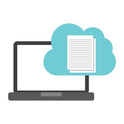 cloud computing data storage vector image