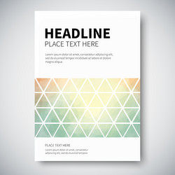 cover design with abstract colorful triangulated vector image