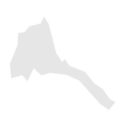 eritrea simplified map vector image