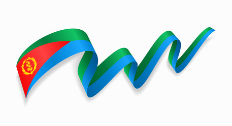 eritrean flag wavy abstract background vector image