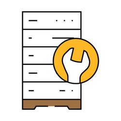 server maintenance database icon color vector image