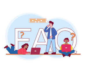 Frequently Asked Questions Concept vector image