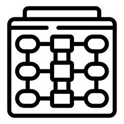 icon of a flowchart on white background vector image