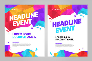 layout design template for event vector image