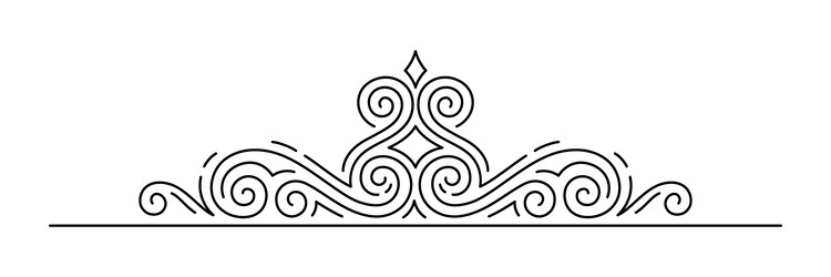 line curl element modern decorative linear vector image