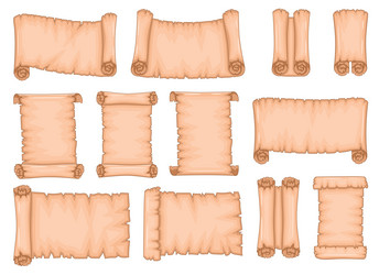 old scroll design isolated on white background vector image