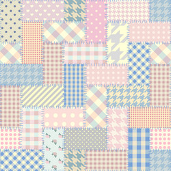 patchwork textile pattern seamless quilting vector image