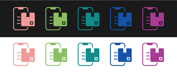 set document tracking marker system icon isolated vector image