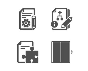 algorithm documentation and strategy icons lift vector