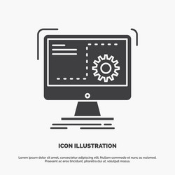 Command computer function process progress icon vector