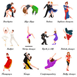 Diverse Dance Styles Vector Image
