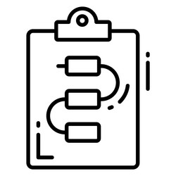 flowchart icon for graphic and web design vector image