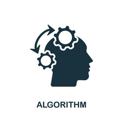 algorithm icon simple element from psychology vector image