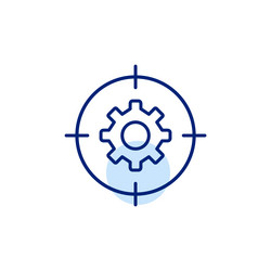 cogwheel in target goal optimization performance vector image