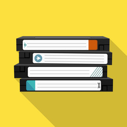 design of cassette and video symbol web vector image