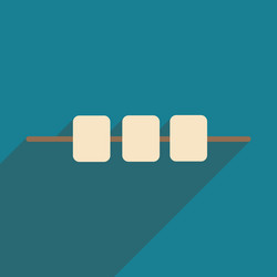 flat with shadow icon and mobile applacation vector image