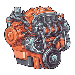 Futuristic engine design Royalty Free Vector Image