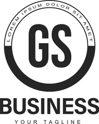 gs initial a logo design with abstract style vector image