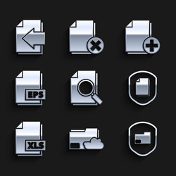 set document with search cloud storage text vector image