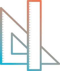 triangular geometric rules school vector image
