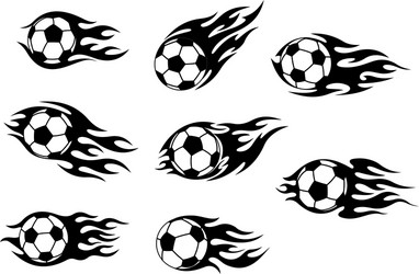 Tribal Flame Soccer Tattoos Vector Image