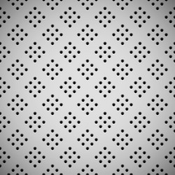 white background with perforated pattern vector image