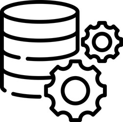 database management style vector image