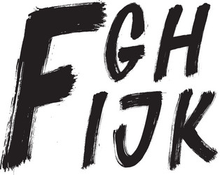 Handwritten Brush Script Font vector image