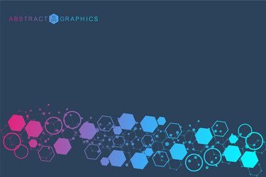 hexagonal abstract background big data vector image