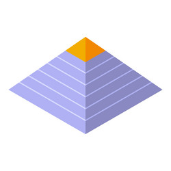 isometric pyramid chart representing hierarchy vector image