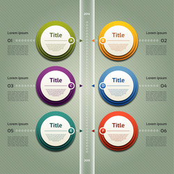 Modern timeline design template vector