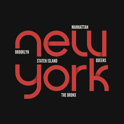 New York City Typography Apparel Vector Image