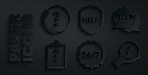 set clock 24 hours speech bubble with text help vector image