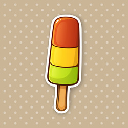 Fruit popsicle ice lolly Royalty Free Vector Image
