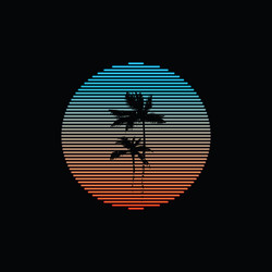 Retro sunset Royalty Free Vector Image - VectorStock