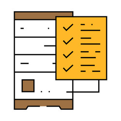 data validation database icon color vector image